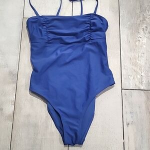 Sunsationas blue, one piece bathing suit with adjustable straps size medium